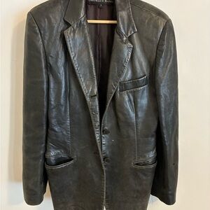 Vintage women’s leather blazer